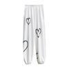 Women's High-Waist Slimming Love Heart Sports Pants - Trendy Spring/Summer Straight Casuals