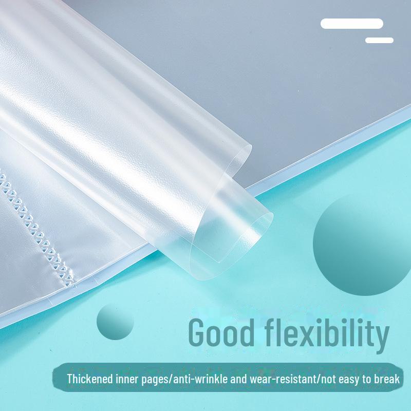 A4 Transparent Insert Folder: Data, Test Paper, Sheet Music, and Storage Book for Students.