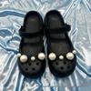 Pearl Bright Shoe Flowers for Crocs Ballet Clogs - High-End DIY Shoe Buckle Accessories Set
