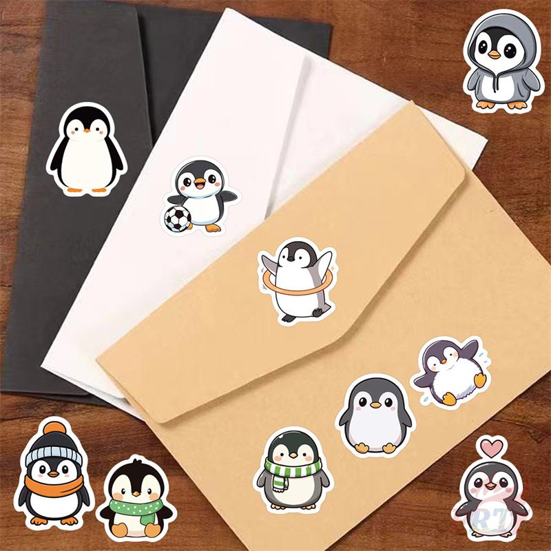 500Pcs/Roll Q Funny Penguins Series 02 Kids Rewards Stickers - DIY Scrapbooks Album Decor Sealing Label Decals