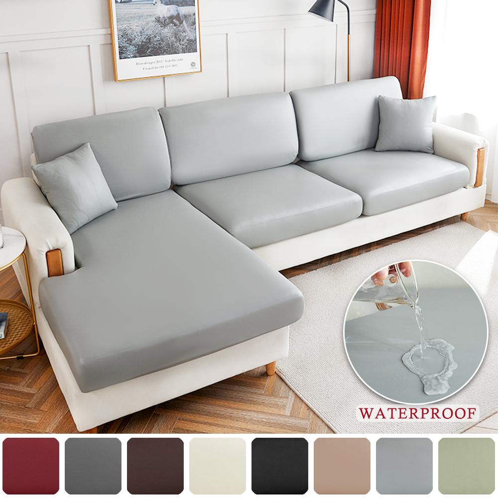 

Водонепроницаемый чехол для подушки на сиденье дивана, кожаный чехол на стул, эластичный, моющийся, пылезащитный, съемный чехол, 1 шт., защита для сиденья, дивана