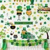 PVC-dekal Klistermärken St Patrick's Day Dekorationer Klistermärken med Klöver Småfolk Design för Fönster Spegel Glasdörr Dekorer