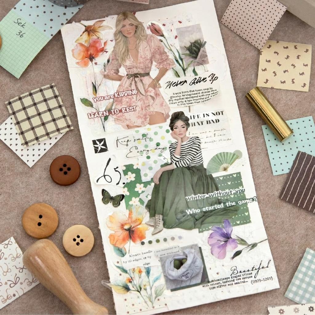 Journal Scrapbooking Tape Clear Printing White Kraft Paper Tape Diy Embellishments Good Adhesion Vintage Washi Tape For Diy