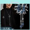 Snowflake Charm Long Necklace With Gold Plated Alloy For Holiday Gift Ideas