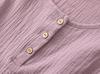 Netakara Pajama Perfect for Hospital Solid Long Double Suitable for and Long Long Pants Women's Set, Stays, Soft, Color, 100% Cotton, Sleeves, Gauze,