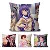 Japanese Anime Clannad Pillow Case Square Pillow Bedroom Sofa Leisure Comfort Cushion Car Living Room Home Decoration 40X40