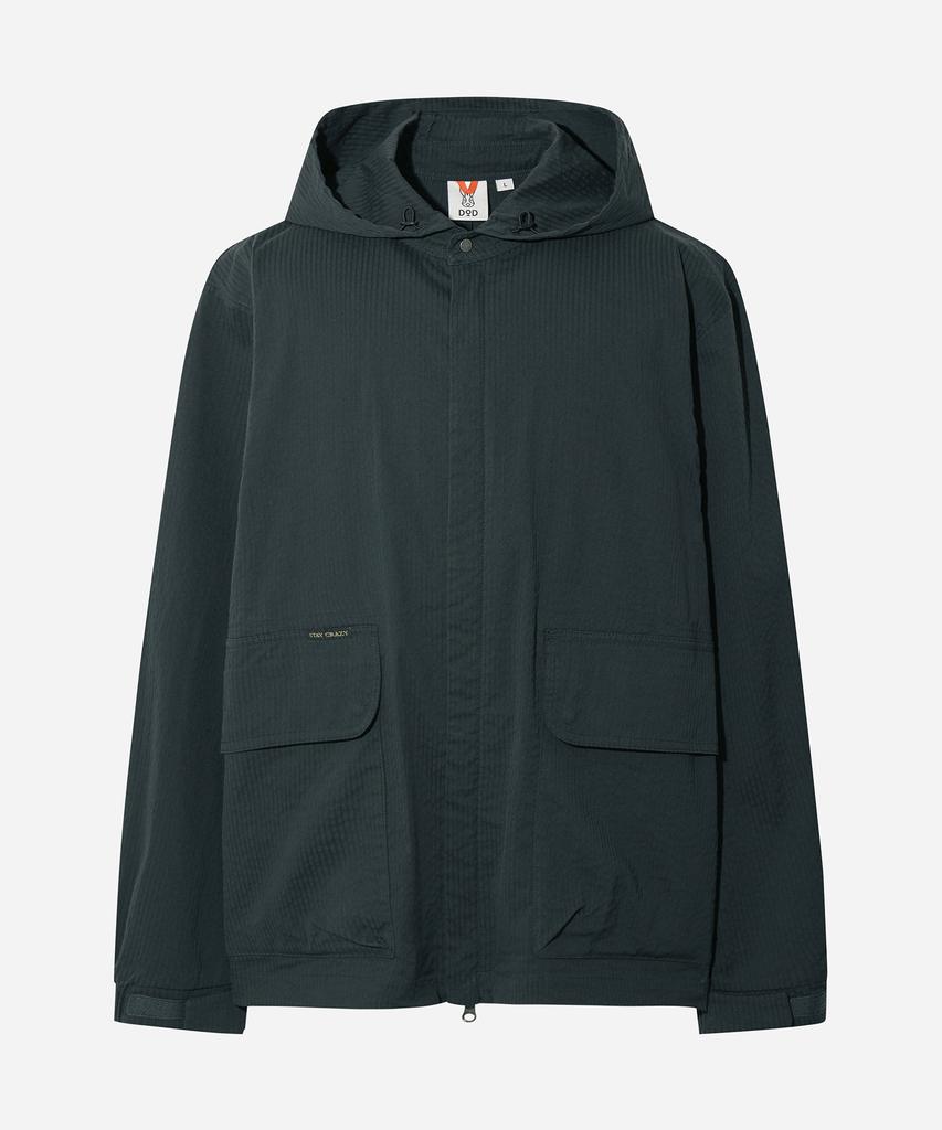 Dod All Day Seersker Hooded Jacket (Charcoal)