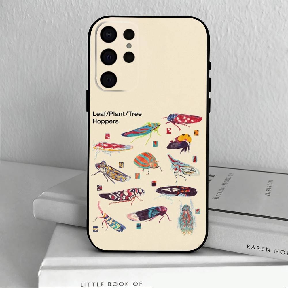 I-Insekten und B-Käfer Handyhülle für Samsung S25,S24,S21,S22,S23,S30,Ultra,S20,Plus,Andere Weiche Schwarze Hülle