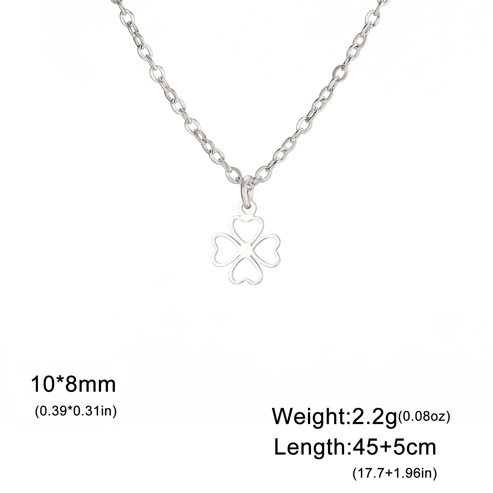 

Stainless Steel Mini Four-leaf Clover Pendant Necklaces for Women Chain Necklace Lucky Jewelry 2026 Mother s Day Gift New 45cm