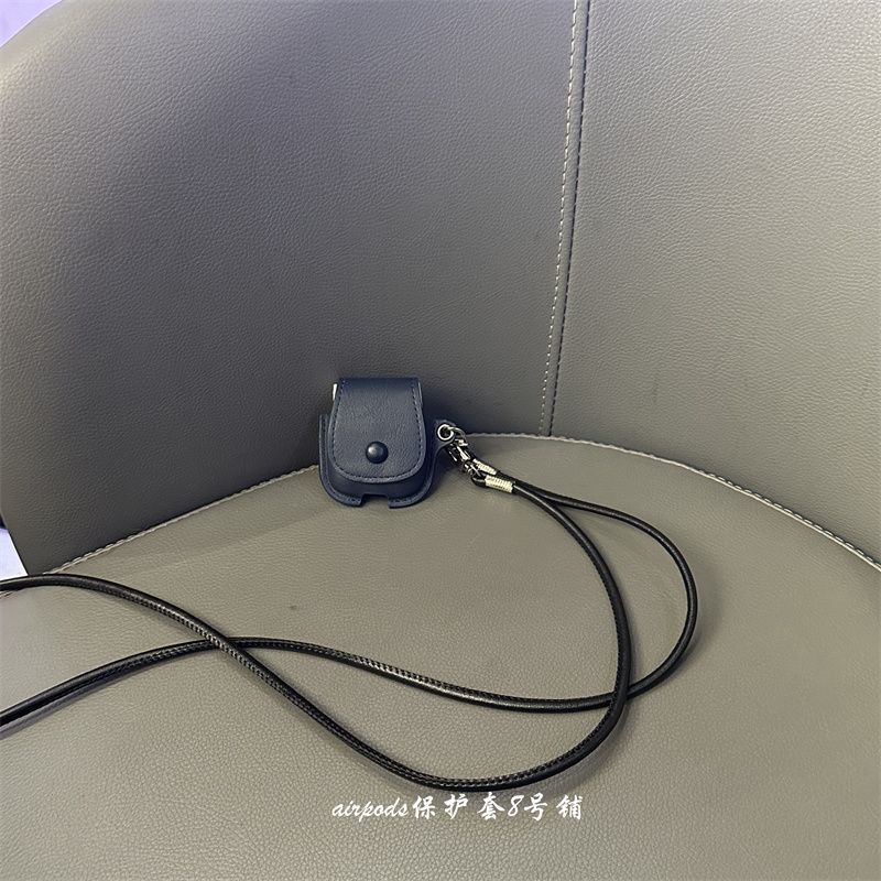 Minimalist Retro Leather Earphone Case for Apple Wireless Bluetooth AirPods Pro1 Generation 2 Generation 3 Generation Protective Case Buggy Bag