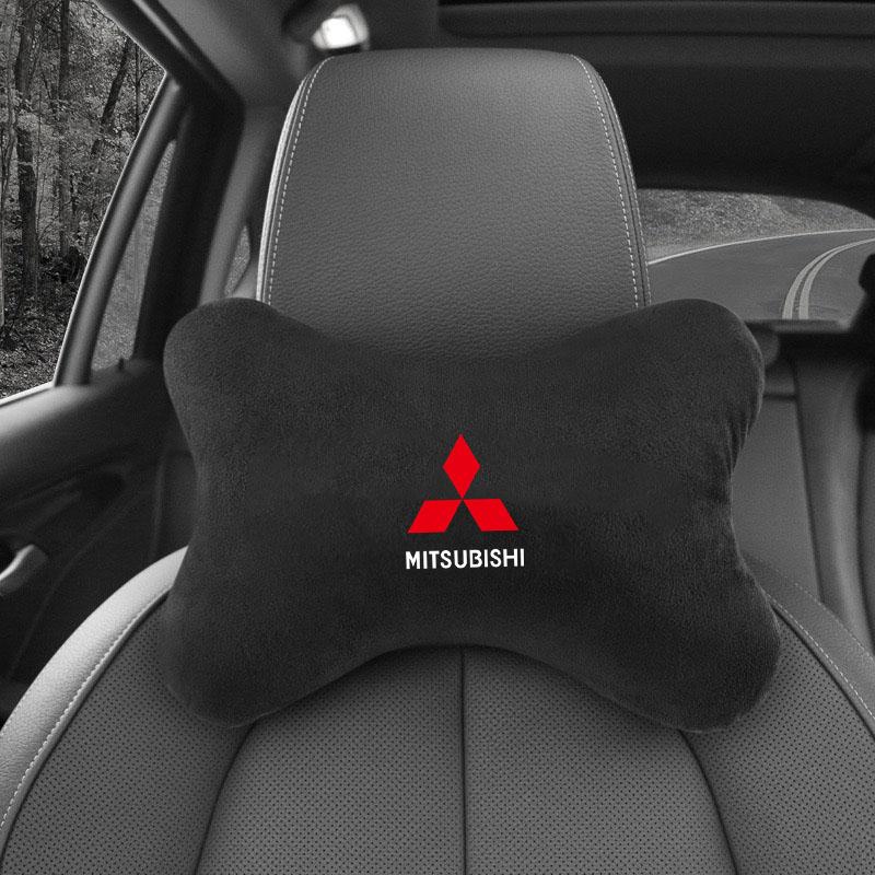 Car Neck Pillow Car Safety Headrest Cover Auto Seat Belt Shoulder Pads for Mitsubishi ASX Pajero Outlander EVO Lancer EX