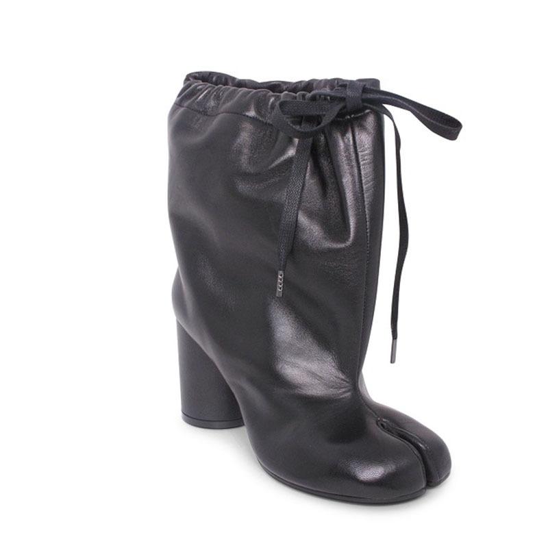 

Модные европейско-американские ботильоны с раздвоенным носком на толстом каблуке, модные нишевые полусапоги, размер 43, модная женская обувь 42