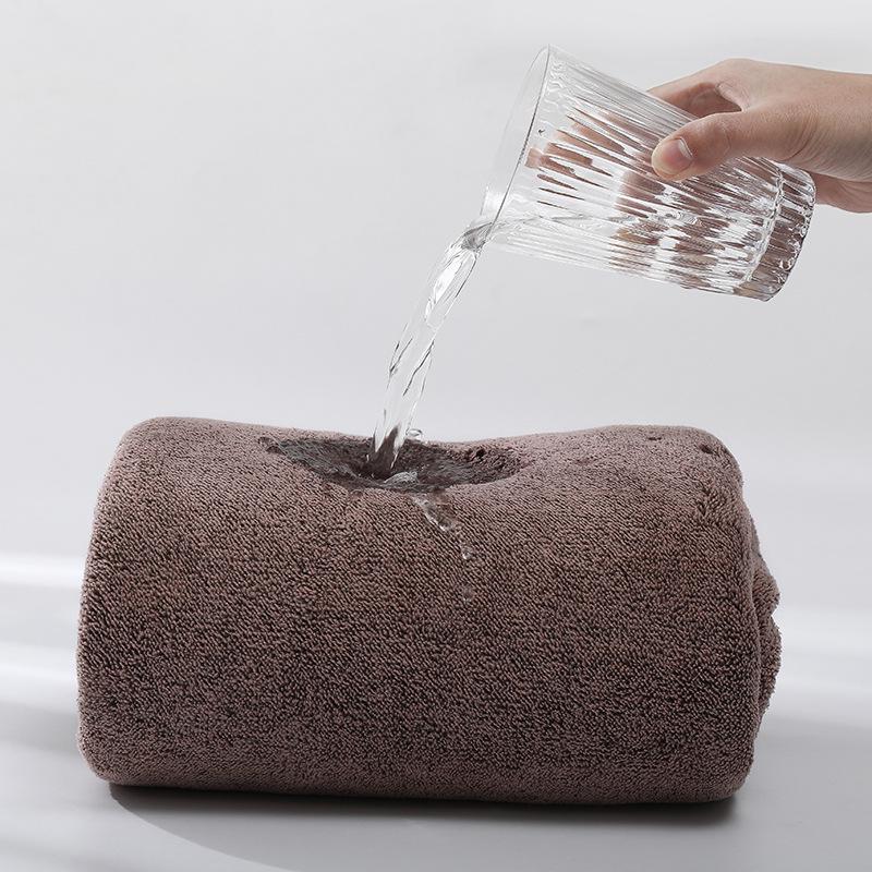 Women's Wearable Polyester-Spandex Coral Fleece Bath Towel - Thickened & Versatile for Summer