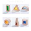 Rainbow Acrylic Stacking Building Blocks Montessori Toys Construction Toys Colorful Geometry Sensory Toy for Preschool Children