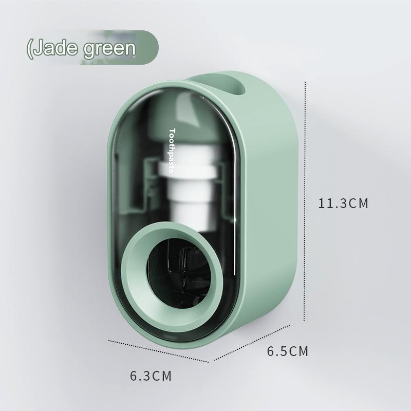 1 PCS Automatic Toothpaste Dispenser Bathroom Accessories Wall Mount Lazy Toothpaste Squeezer Toothbrush Holder зелёный