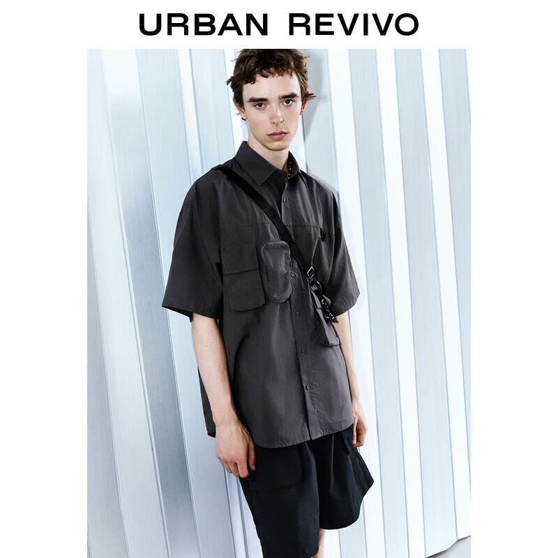 UR Men s Techwear Multi-Pocket Short Sleeve Shirt S
