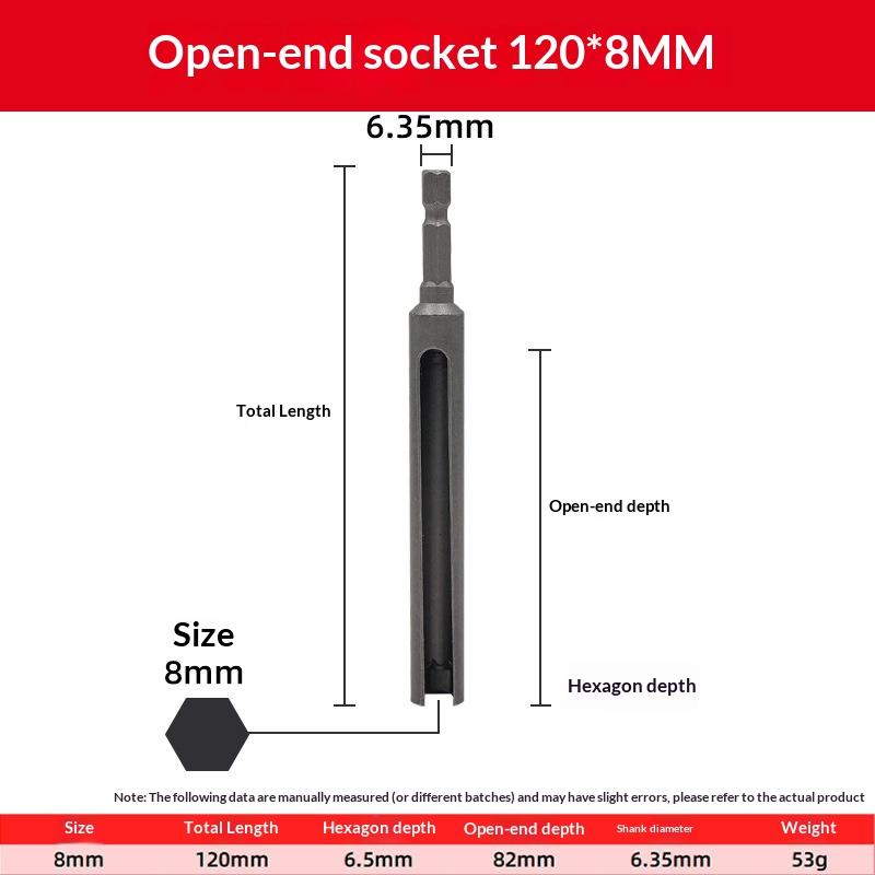 8-19Mm Extended Opening Sleeve Electric Screwdriver Socket Head Hexagon Shank Slotted Drill Bit Socket Wrench Tools