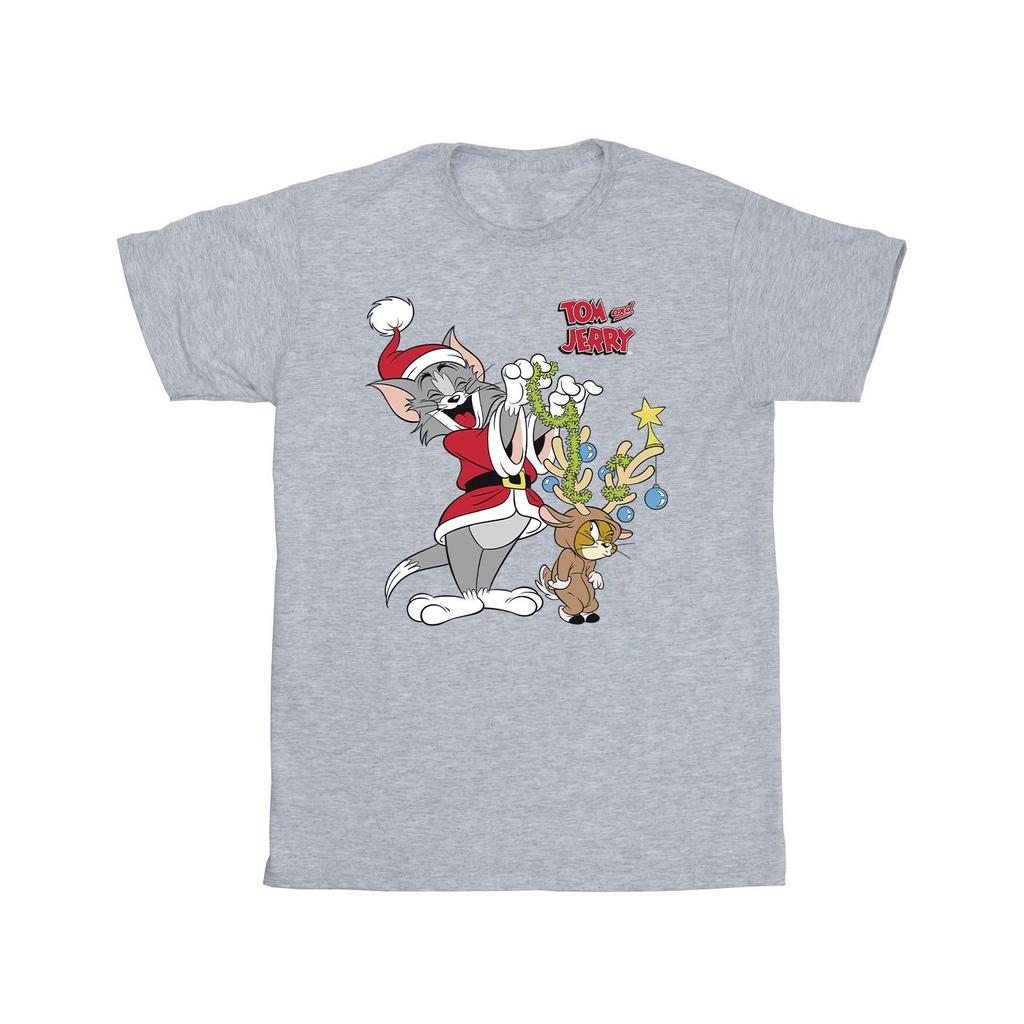 Tom & Jerry Mens Christmas Reindeer T-Shirt