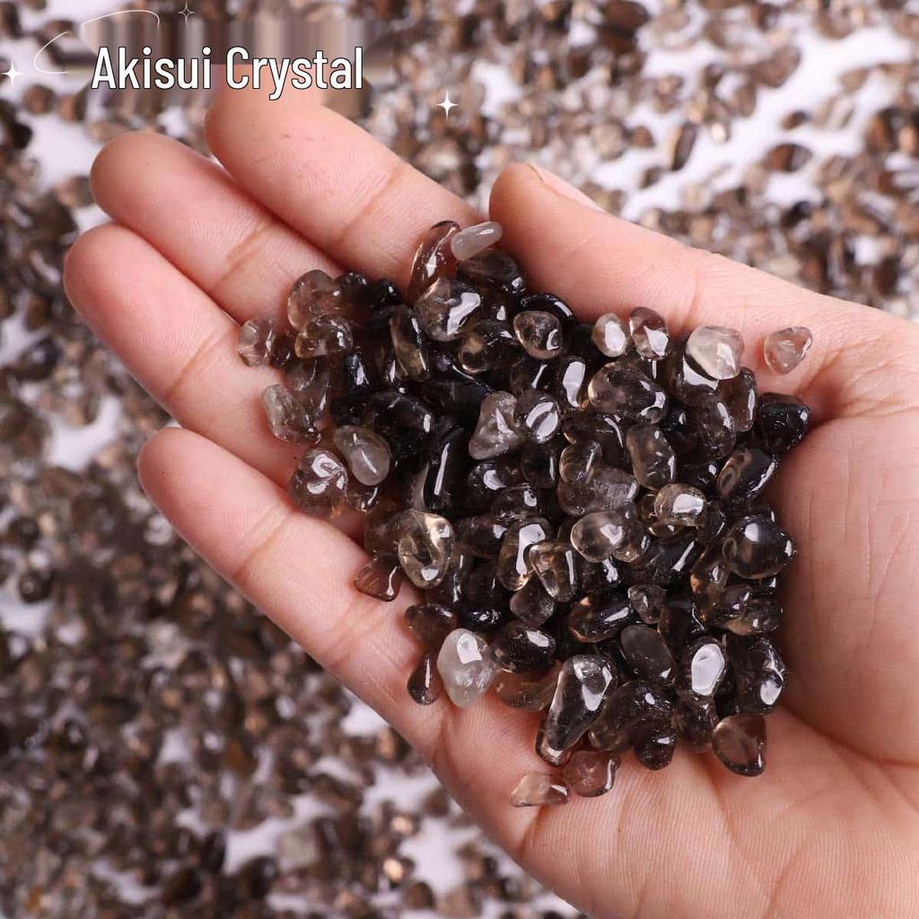 Natural Smoky Quartz Tumbled Stone Ornament for Purification and Demagnetization In Aquariums or Planters