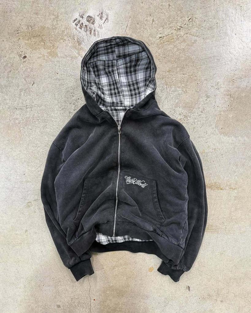 Herren 2025 Herbst Kariert Unifarben Vielseitig Mode Hoodie