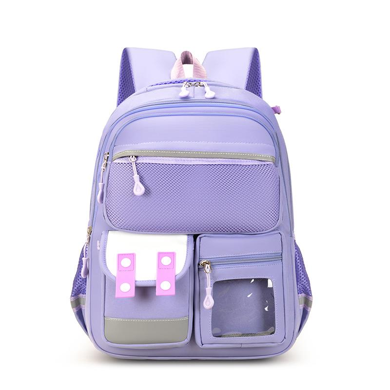 The New Color Matching Schoolbag for Primary School Students In Grades 1-6 Is Lightweight and Heavy-duty