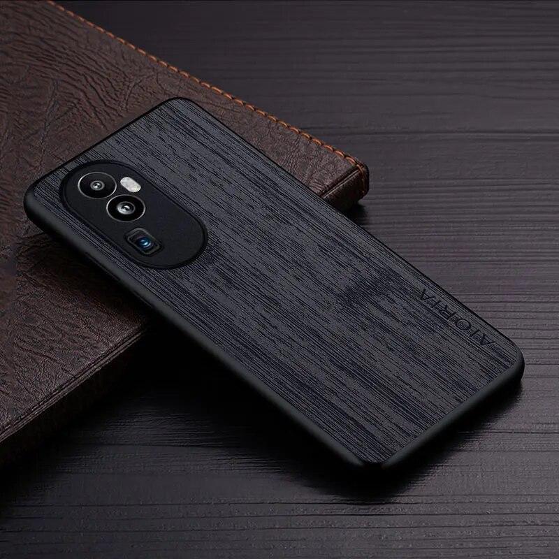 Veske til Oppo Reno 10 Pro Reno10 Pro Plus 5G funda bambus tremønster Luxury Leather phone coque for oppo reno 10 pro case capa