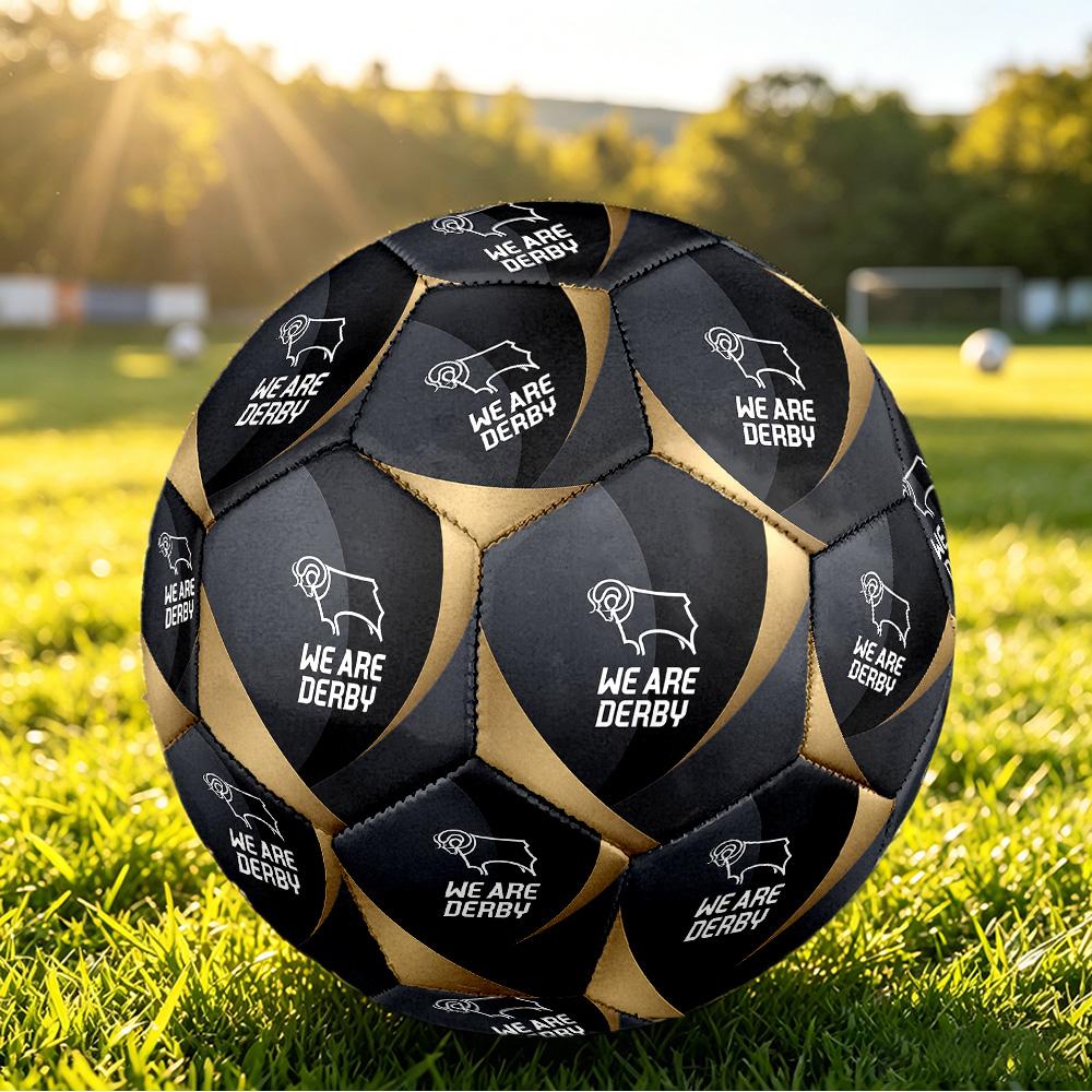 Derby County Football Pallone da Calcio Stampato Taglia 5, Pallone da Calcio Antiscivolo per Partite Adulti Souvenir per i tifosi di Calcio