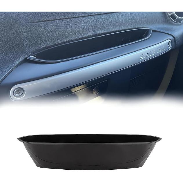 Interior Passenger Grab Handle Organizer Storage Tray Compatible With 2011-2018 Jeep Wrangler JK/JKU 2/4 Door Models Black Passenger Storage T