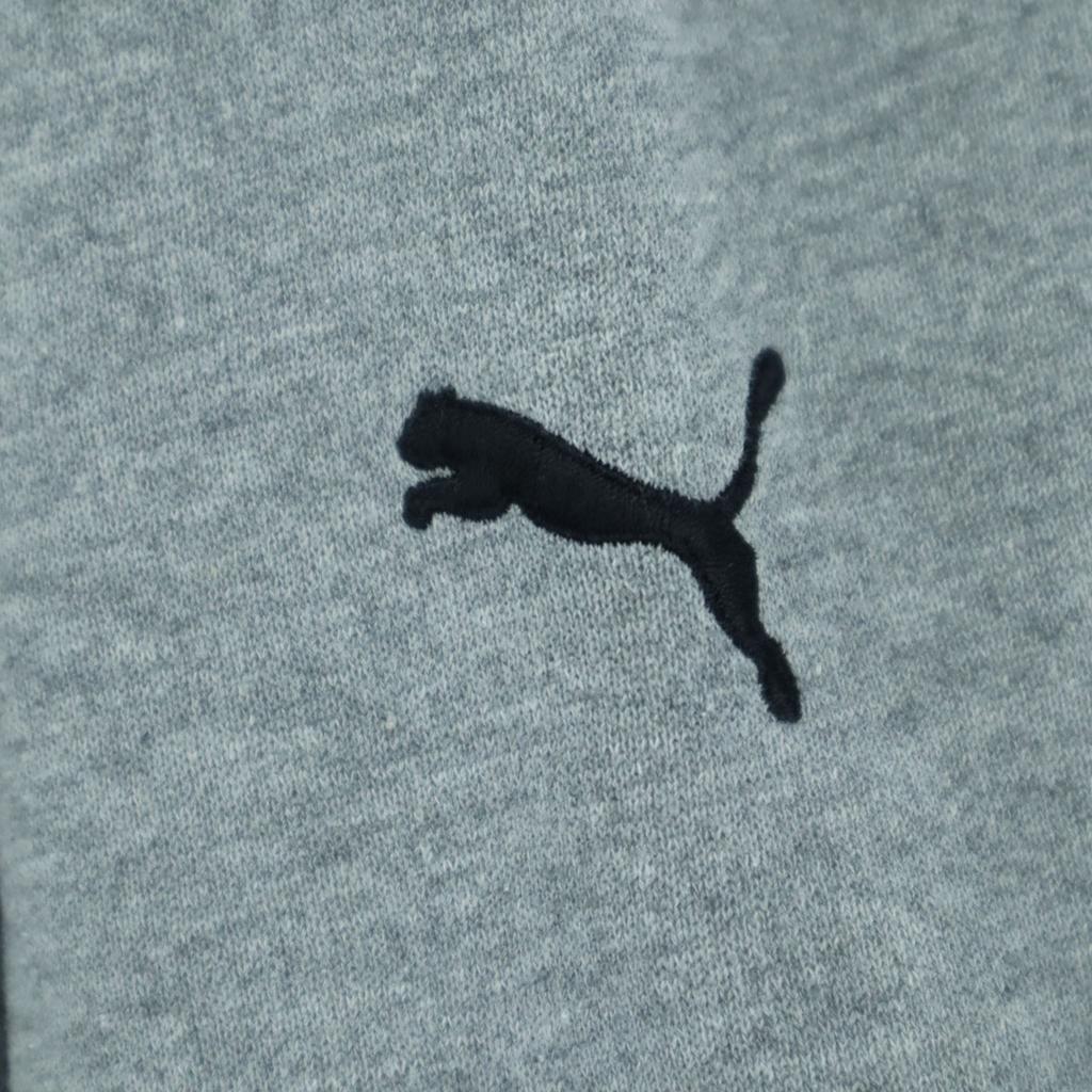 Puma One Point Long Sleeve Zip Hoodie O Gray Men's Used