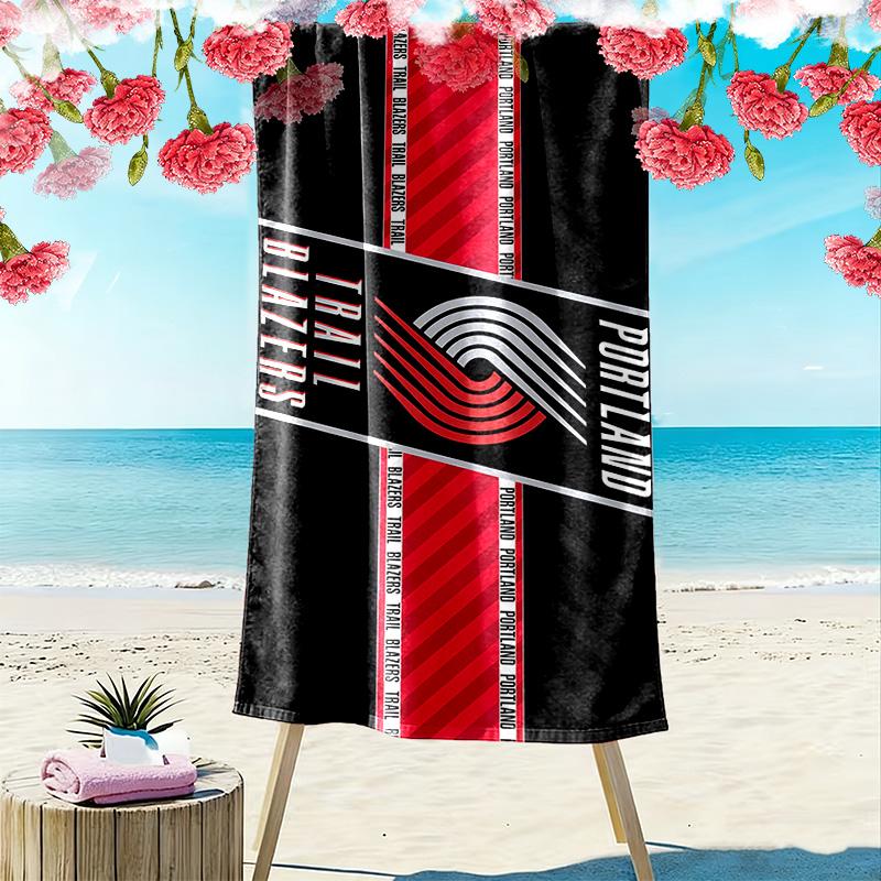 Portland Trail Blazers Print Beach Towel, Large Soft Quick Dry Towel for Beach Camping Swimming