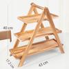 Wooden Three-Tier Tray Stand for Home & Kitchen – Stackable Fruit Dessert Display Organizer