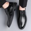 Designer Brand Men's Leather Casual Shoes Formal Occasions Men's Business Shoes Lace Up Work Shoes British Style Lace Up Style