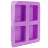 4Gird Purple Silicone HandMade Soap Mold High Temperature Resistant DIY Cake Mold for Baking