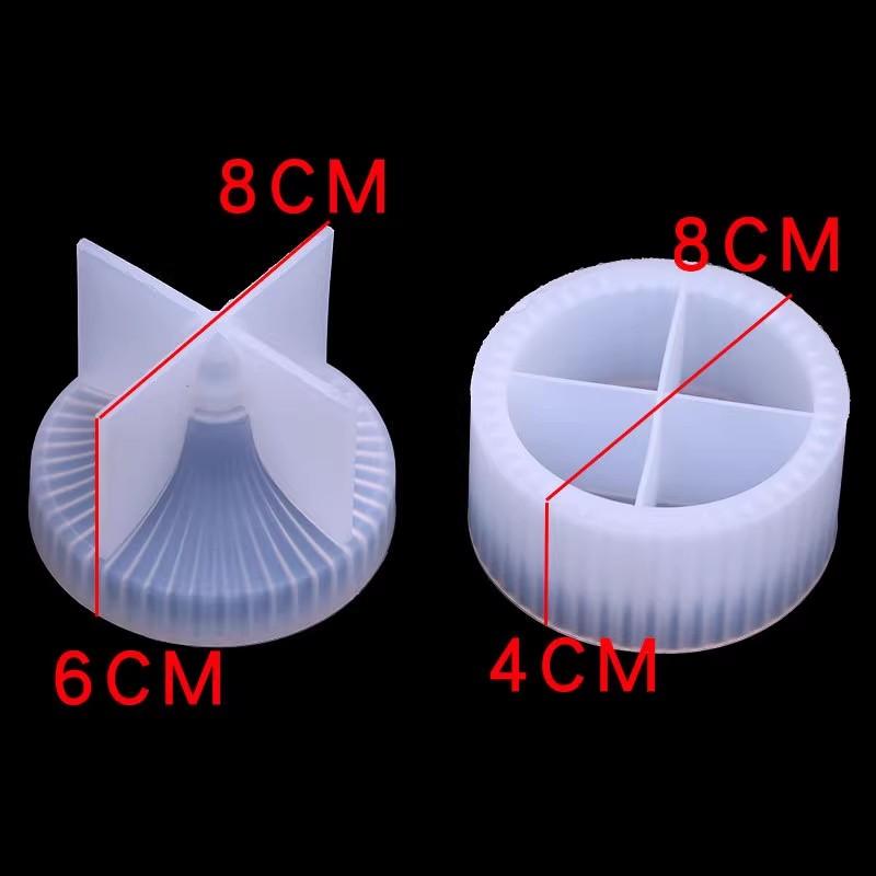 Candle Jar Silicone Molds, Circular Stripe Storage Jewelry Box Mold