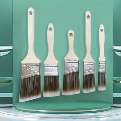 Ensemble de 5 pinceaux de peinture pour l'intérieur et l'extérieur, pour les coins, les peintures au latex, les laques, les taches, les fournitures de peinture