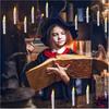 Magic Wand Remote Hanging Operated Potter Harries Battery Floating Candles Warm Light Decoration Halloween Flameless Candles 1PC