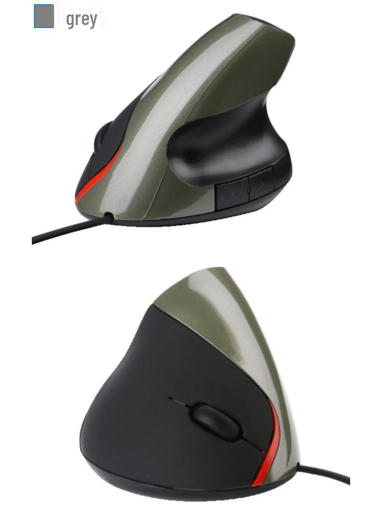 Ergonomic Vertical Optical Wired USB Mouse, Second Generation Wristband Design