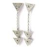 Les Trésors De Lily [N3994] - Silver 'Triangle' Silver Earrings (rhodium-plated) - 12x8 Mm