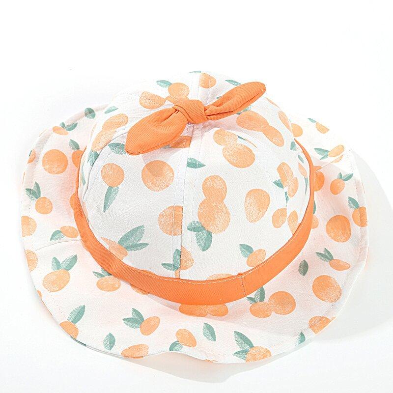 Spring And Summer Children s Cartoon Fruit Hat - Cute Sun Protection Hat For Girls Hat circumference 48CM