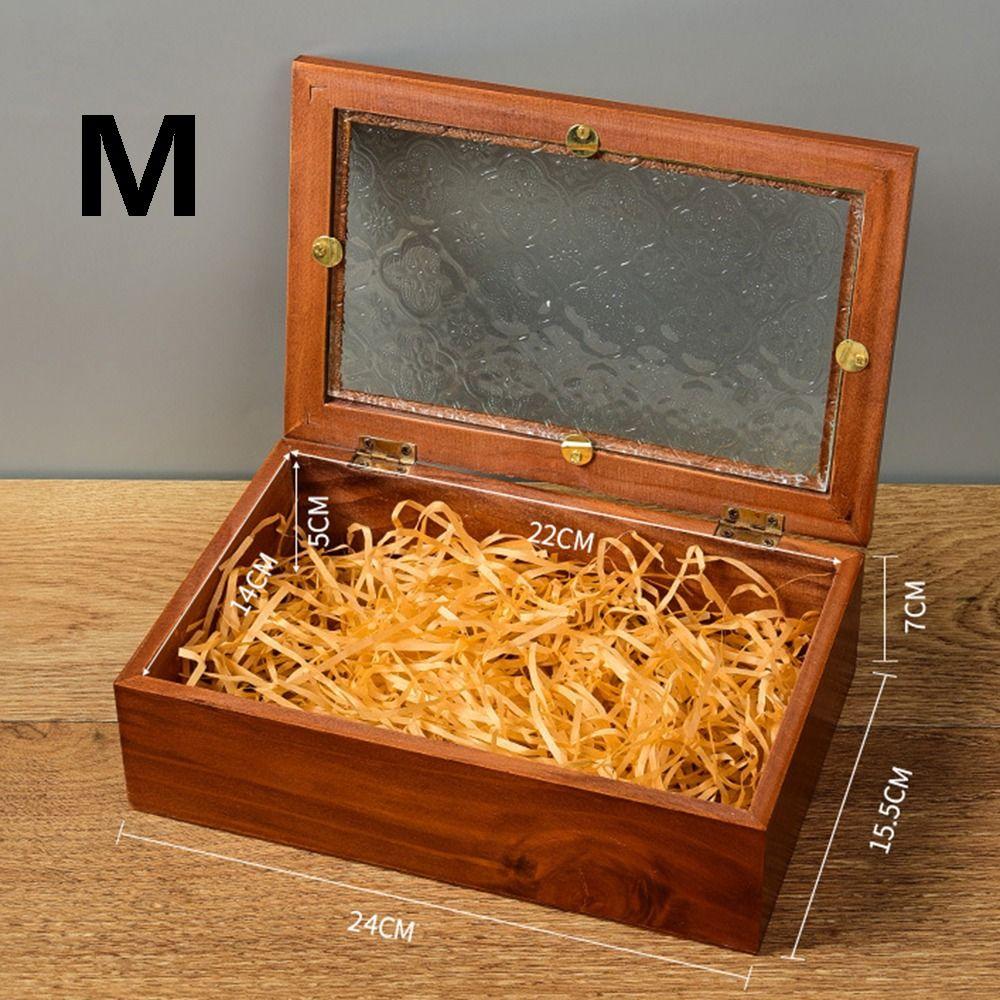 Crabapple Flower Wooden Storage Box Decorative Jewelry Box  Table Organizer