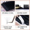 Damman 1 box of 12 rows of easy-fan eyelash extensions, 8-15mm, automatic fan-shaped eyelashes, 0.05/0.07 C/D curvature, easy-blooming eyelashes.