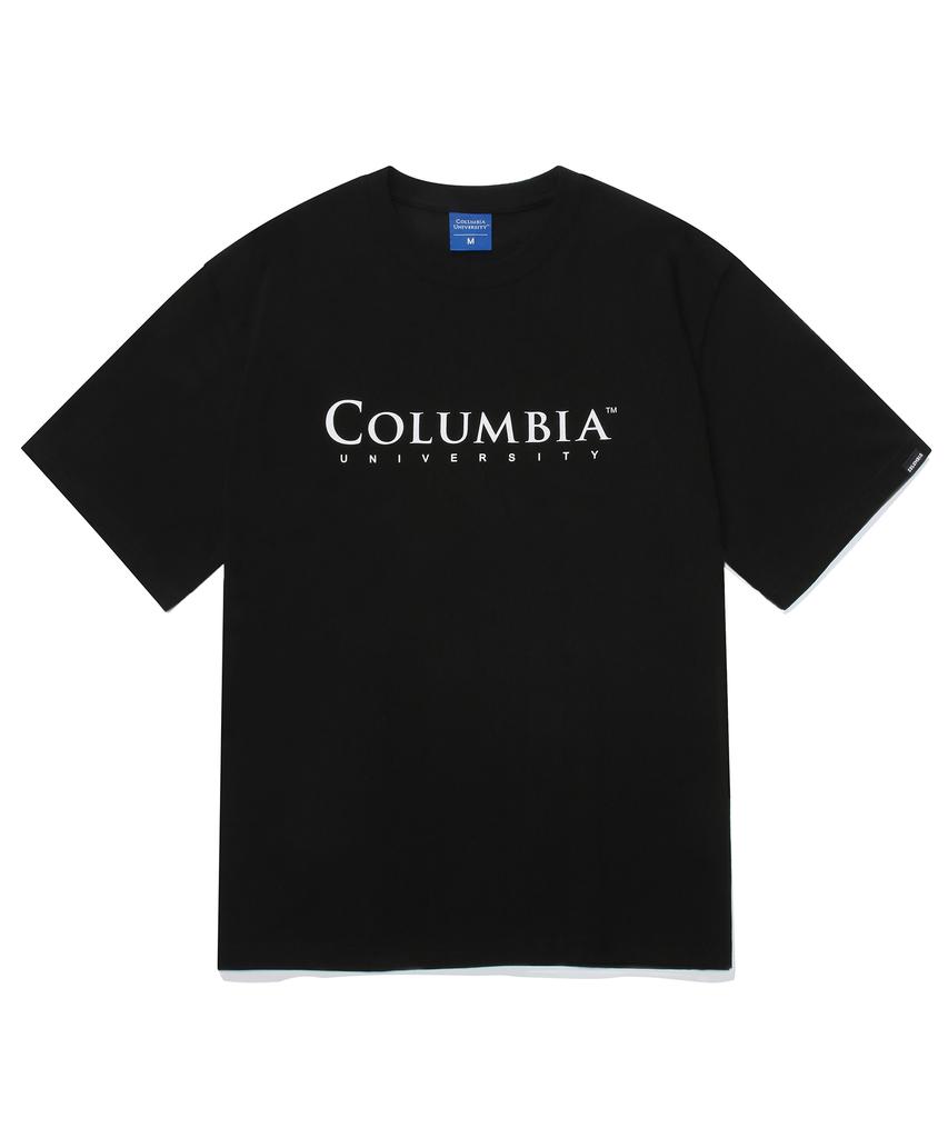 COLUMBIA UNIVERSITY Cu Signiture Big Logo T-Shirts Black