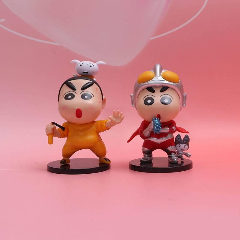Adorable Crayon Shin Chan Figure Collection Featuring Six Unique Character Designs
