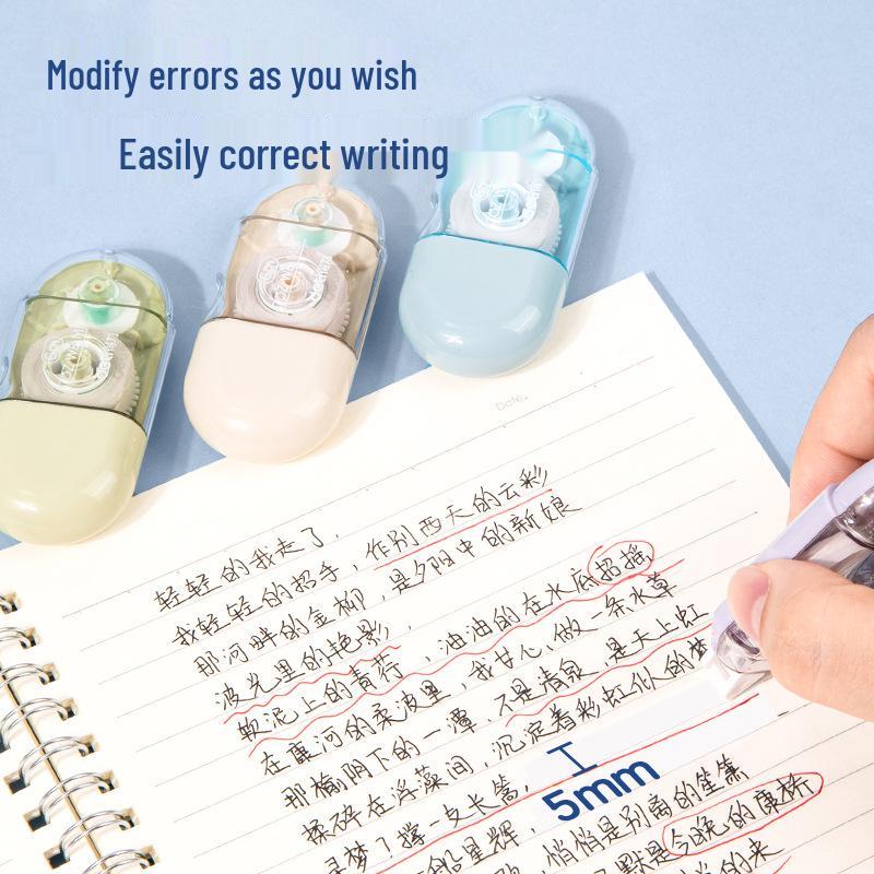 Deli Large Capacity Correction Tape Set for Students - High Visibility Stationery Supplies