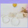 Cute Girl's Pearl Woven Crossbody Bag Stylish Chain Shoulder Bag For Kids