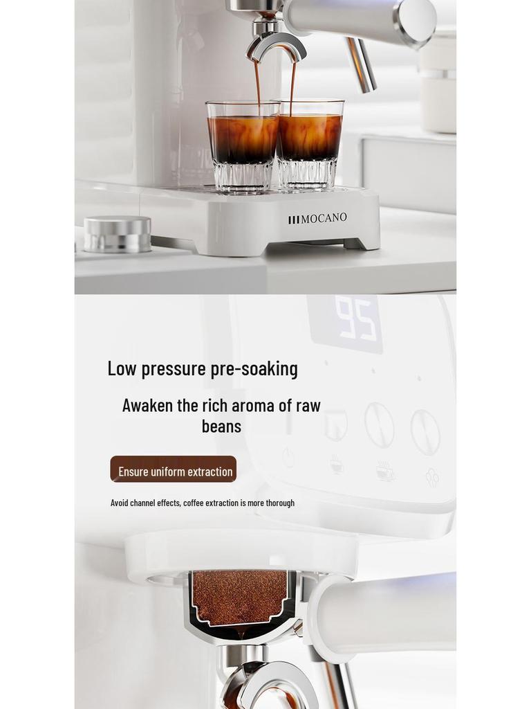 Ulepszony półautomatyczny ekspres do espresso z spieniaczem do mleka do użytku domowego