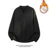 Men Textured Notch V Neck Long Sleeve Shirt Loose Fit Woven Fabric Casual Tops Retro Stripe Pattern Streetwear Daily Wear