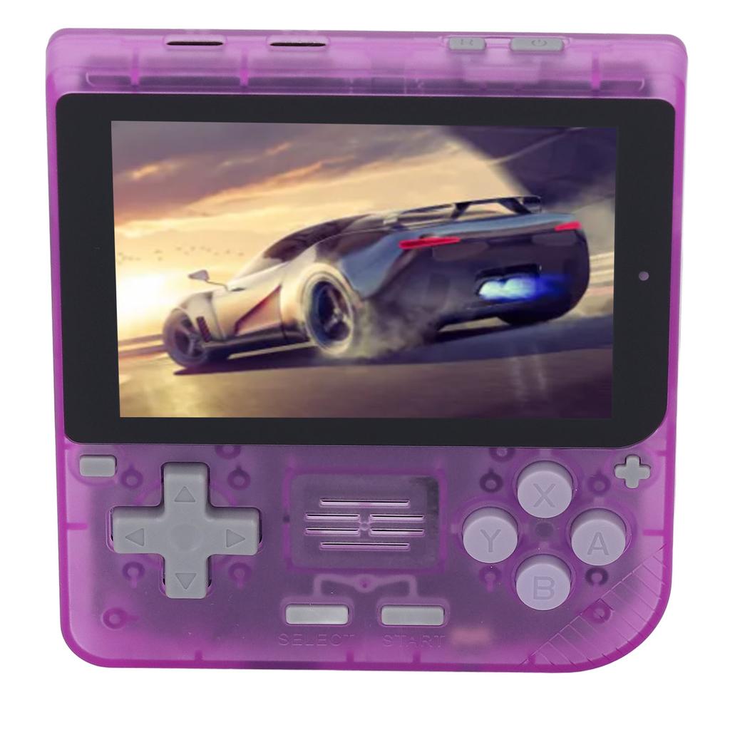 Handheld Game Console Transparent Violet 320x480 3.5 Inch IPS Screen Dual Joystick 3000MAH Handheld 