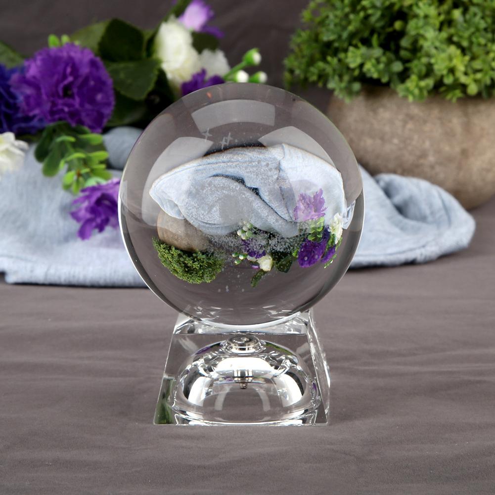 K9 Crystal Photography Prop Decoration Art Decor Crystal Ball with Luminous Base