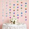 Shimmering Glitter Circle Party Decorations Garlands Bunting Banners Photo Props Durable Paper